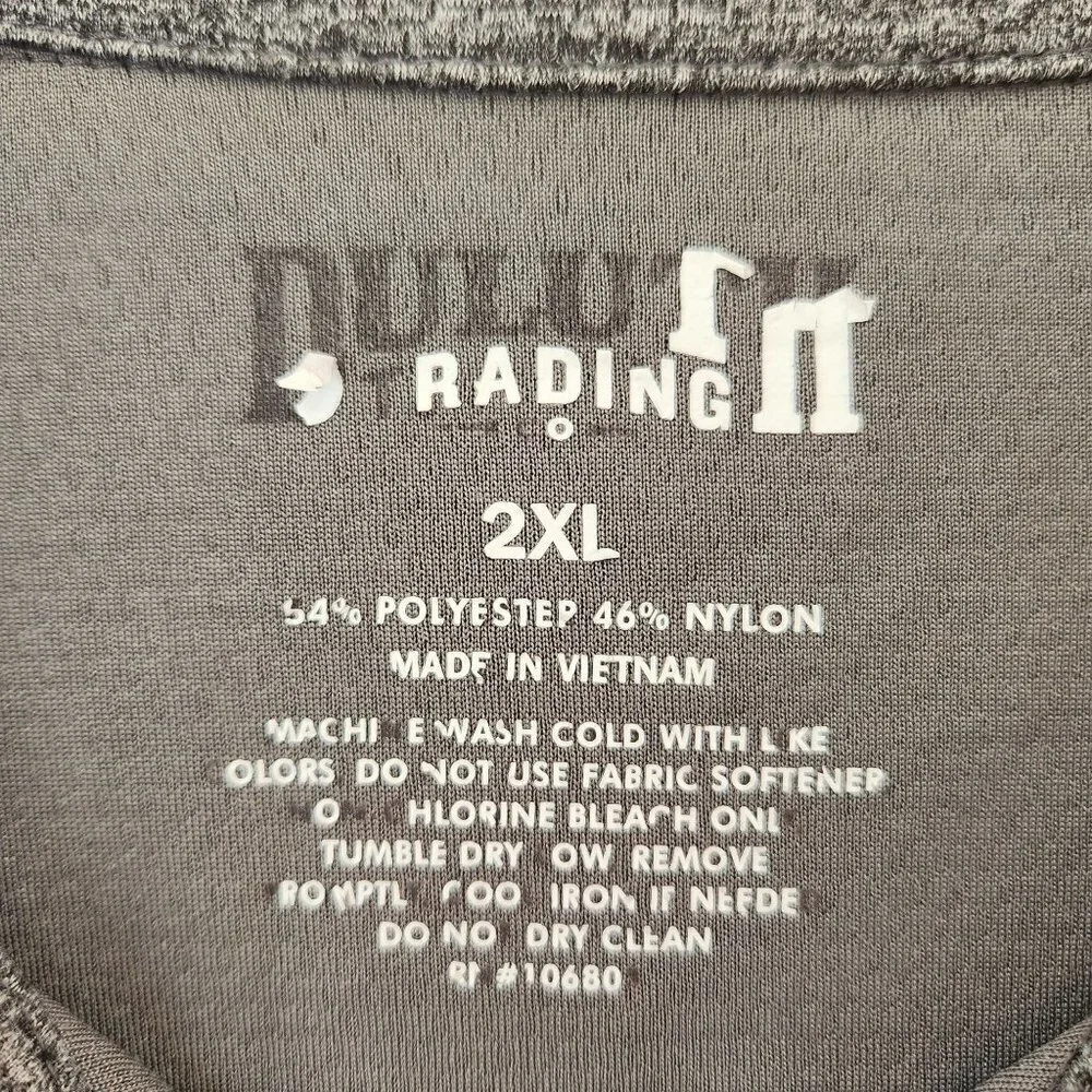 Duluth Trading Co. Grey Short Sleeve Polo Shirt Performance Wear Men's XL